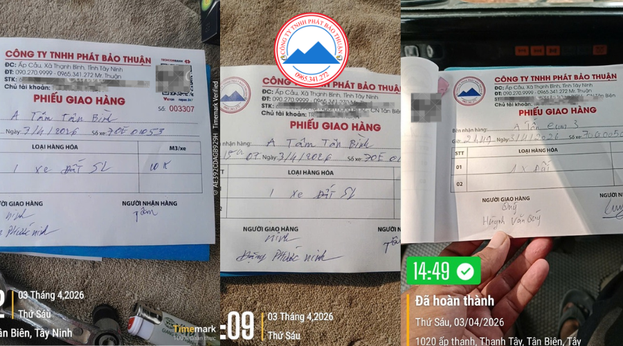 Phát Bảo Thuận thực hiện giao hàng hoá tại các khu vực lân cận Xã Tân Biên, Tỉnh Tây Ninh